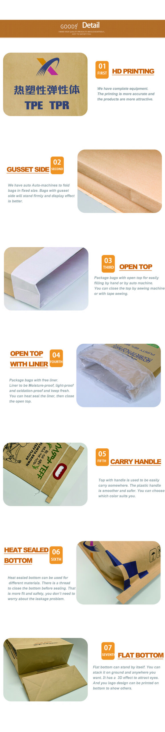 Charcoal packaging bag