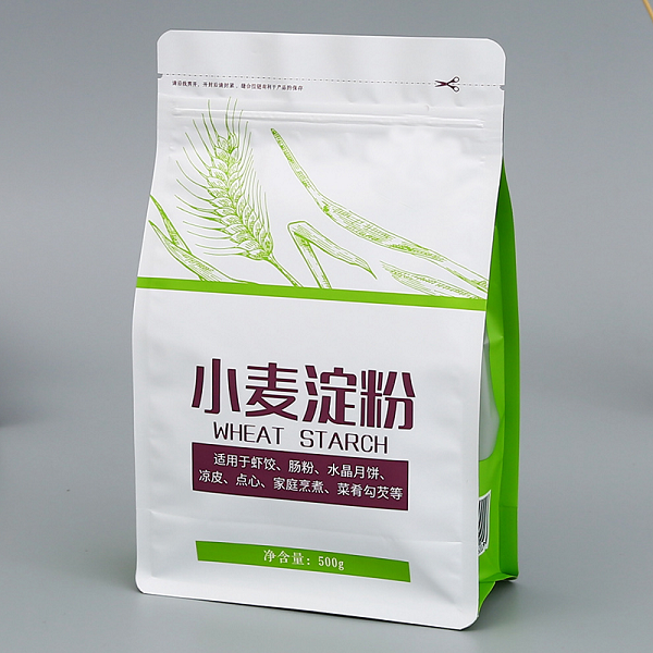 Customized Organic Wheat Starch Packaging Bags Flat Bottom Plastic 500g 1kg 5kg Wheat Flour Gluten Powder - Image 3