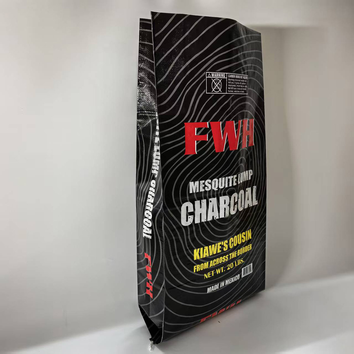 Moisture proof laminated woven OEM charcoal bags good price custom printed 7lb 15lb 20lb 40lb mesquite charcoal packaging - Image 3